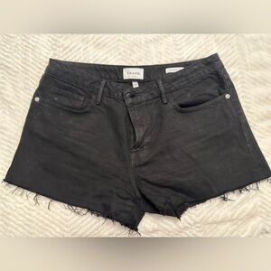 Frame Denim Women's Black Denim Shorts